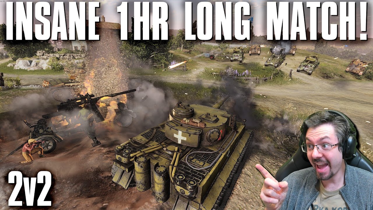 1hr INSANE MATCH! - 2v2 - Company of Heroes 3