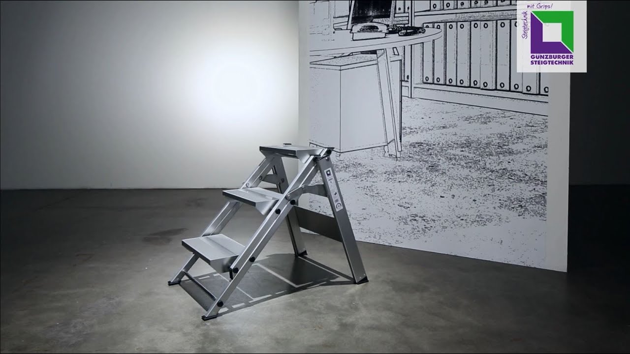 G&Uuml;NZBURGER STEIGTECHNIK Klapptreppe, einseitig begehbar