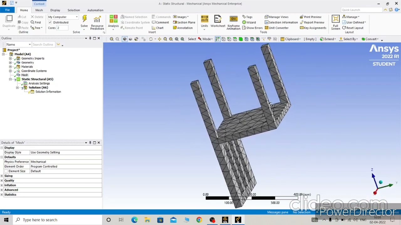 Making a Cad file of chair by Fusion 360 and Structural analysis of chair using Ansys work bench.
