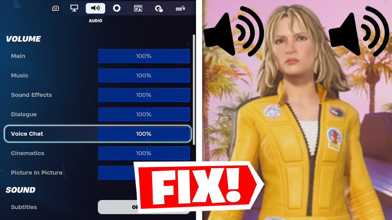 КАК ИСПРАВИТЬ ЗВУК ИГРОВОГО ЧАТА В FORTNITE ГЛАВЕ 7! (Голосовой чат не работает)
