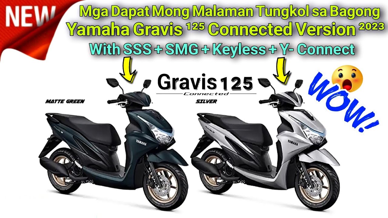 Yamaha Gravis 125 Connected Version 2023 with SSS, SMG, Keyless at Mayroon na ding Y- Connect