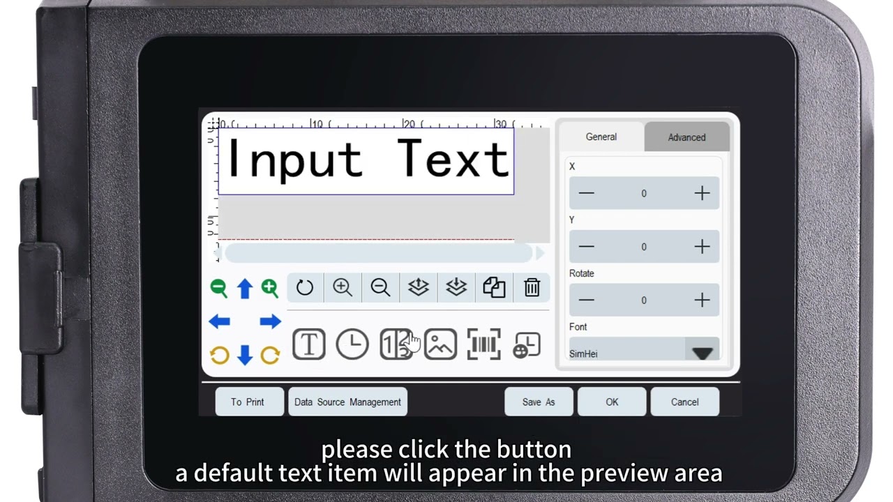 M9 handheld inkjet printer case coding machine Operation Video Tutorial -3.Text editing