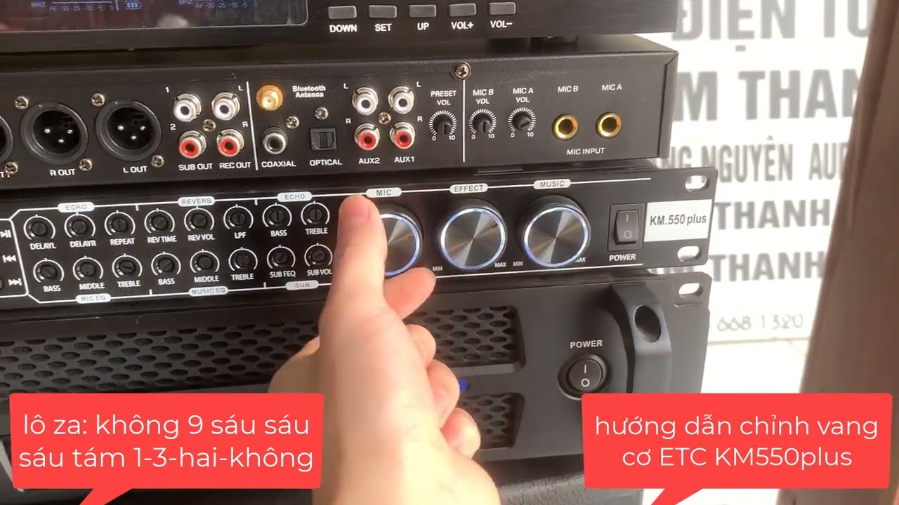 Hướng dẫn chỉnh vang cơ ETC KM550plus zalo 0966681320