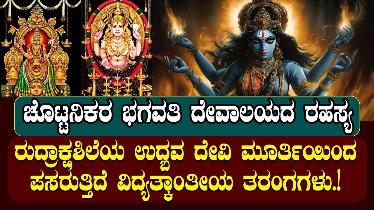 ಚೊಟ್ಟನಿಕರ ಭಗವತಿ ರಹಸ್ಯ | ರುದ್ರಾಕ್ಷಶಿಲೆಯ ಉದ್ಬವ ಮೂರ್ತಿಯ ಶಕ್ತಿ ಅಪಾರ| KERALA | TEMPLE | NAMMA NAMBIKE |