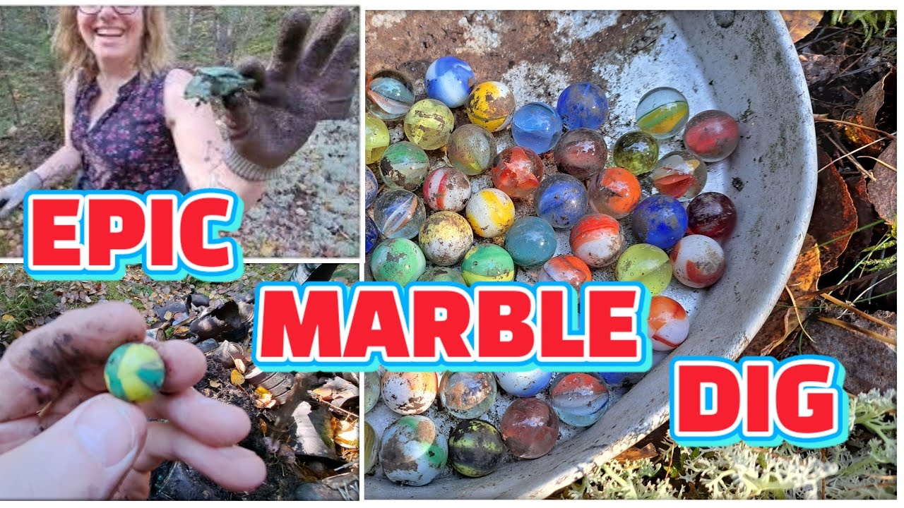 💥 Bottle Digging Dump Digging #9 💥 EPIC Vintage Marble Dig PART ONE Girl Scout Marble ©