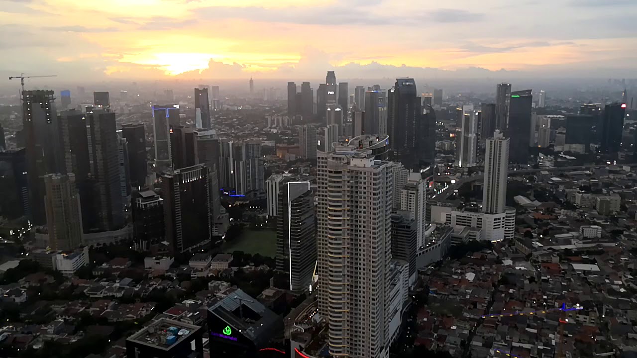 Sunset over Jakarta observed from Henshin, Westin Hotel, Jakarta