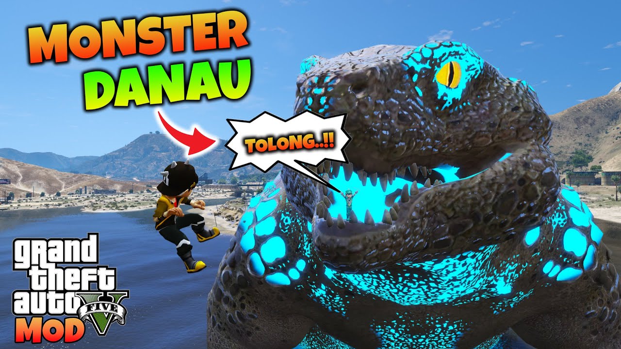 BOBOIBOY CRYSTAL CAPTURED BY LAKE MONSTER - GTA 5 MOD BOBOIBOY