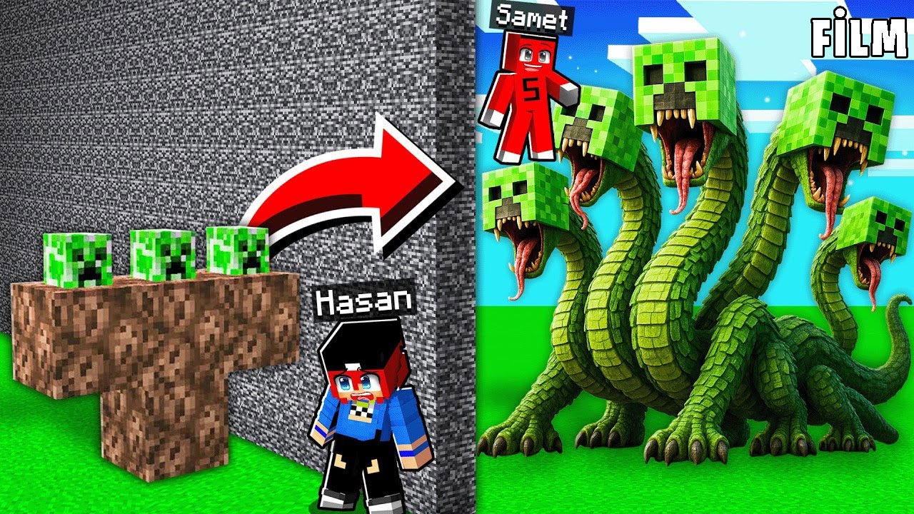 HASANA YAPI KAPIŞMASINDA /BİRLEŞTİR HİLESİYLE TROLL YAPTIM !! - Minecraft