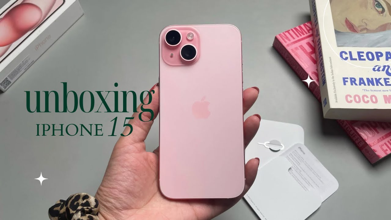 Распаковка и настройка iPhone 15 [розовый] + сравнение цветов