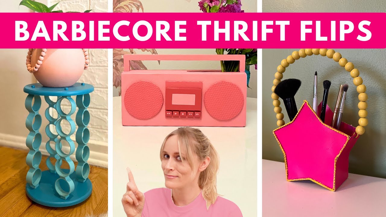 Turning Thrift Store Finds into DIY Barbiecore Decor | Thrift Flip