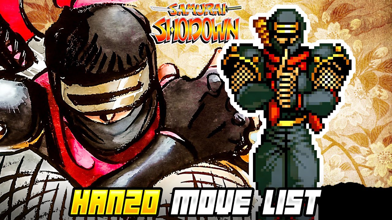HANZO HATTORI MOVE LIST - Samurai Shodown 1 (SAMSHO) (1993)