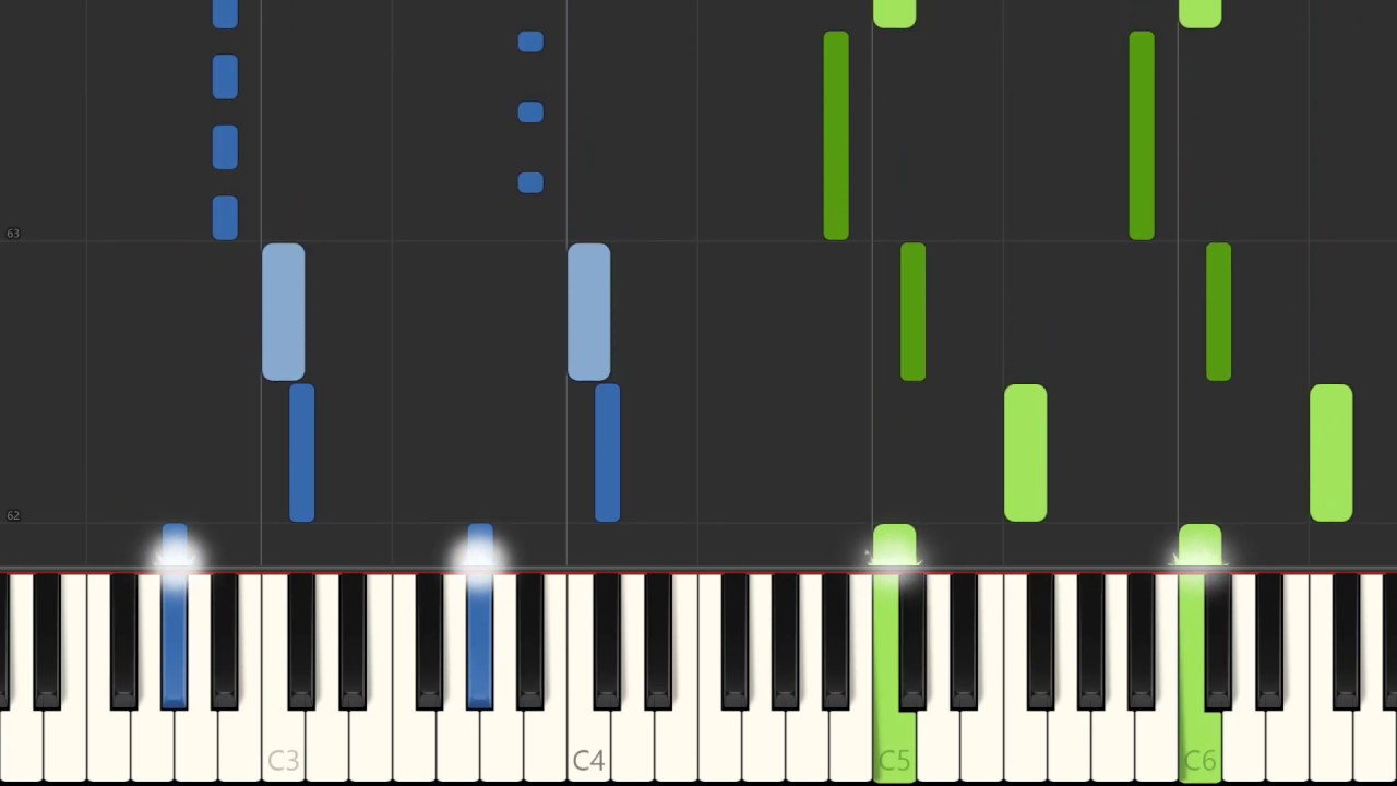 Basshunter - NOW YOU'RE GONE - Karaoke Piano Tutorial (Synthesia)