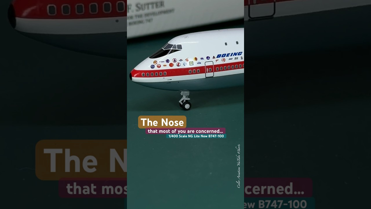 The Nose that most of you are concerned! 1/400 Scale New NG Lite Boeing 747-100 N7470 Aircraft Model