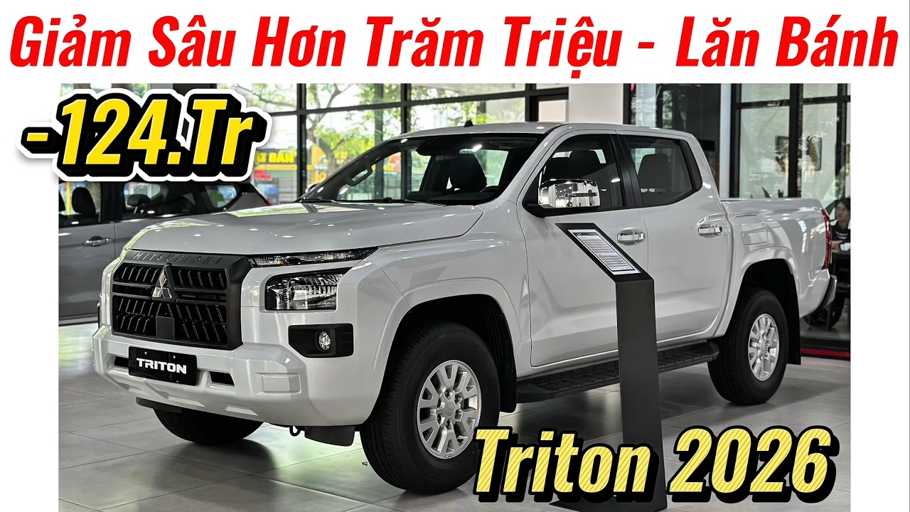 ✅Giá Xe Mitsubishi Triton 2026 Giảm Sâu Hơn Trăm Triệu Đè Bẹp Ranger, Hilux | Lăn Bánh | Giá Xe Việt