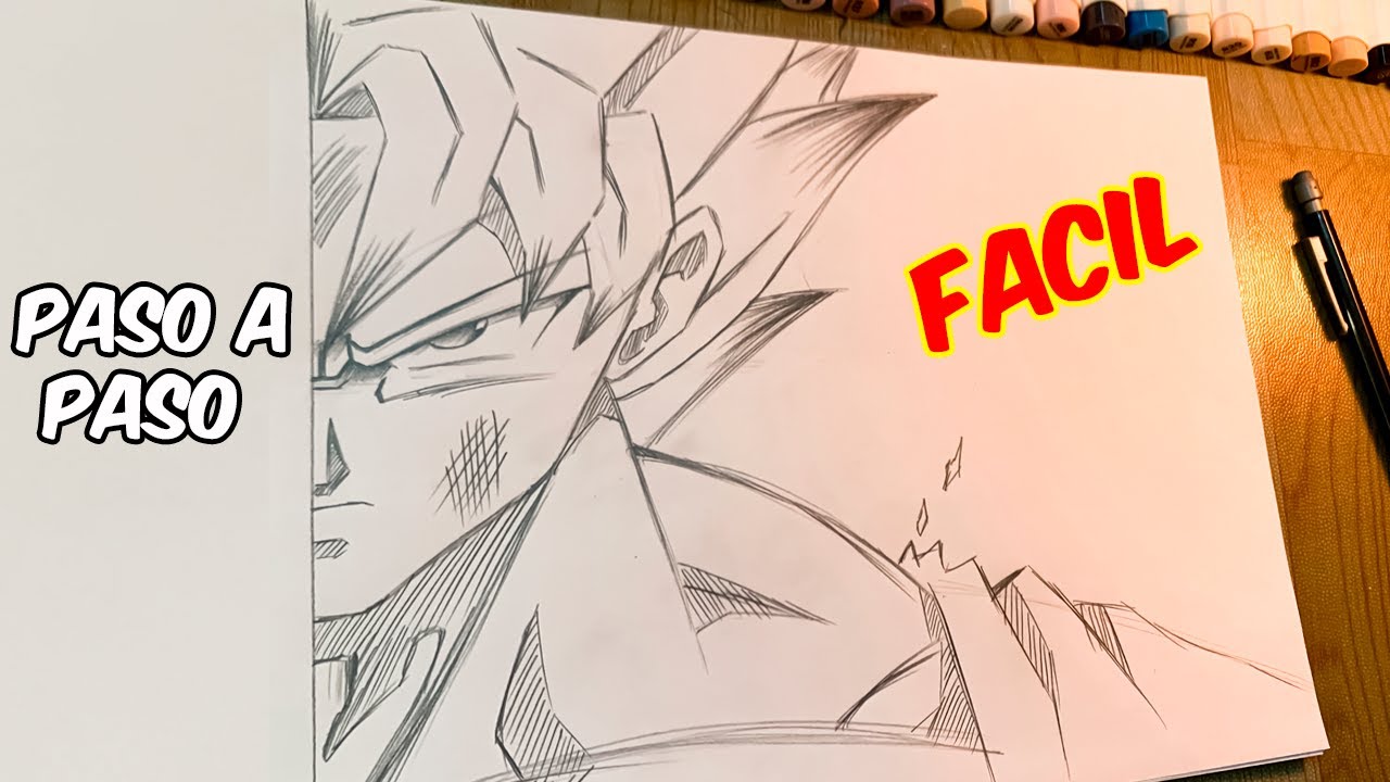 Cómo DIBUJAR a GOKU Fácil PASO A PASO | Goku a Lápiz ✅✅ (2023)
