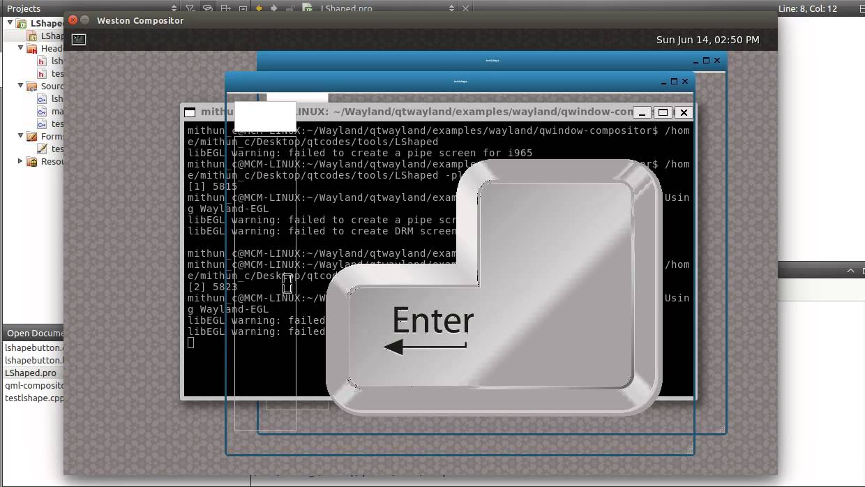 Qt with Wayland on transparent window