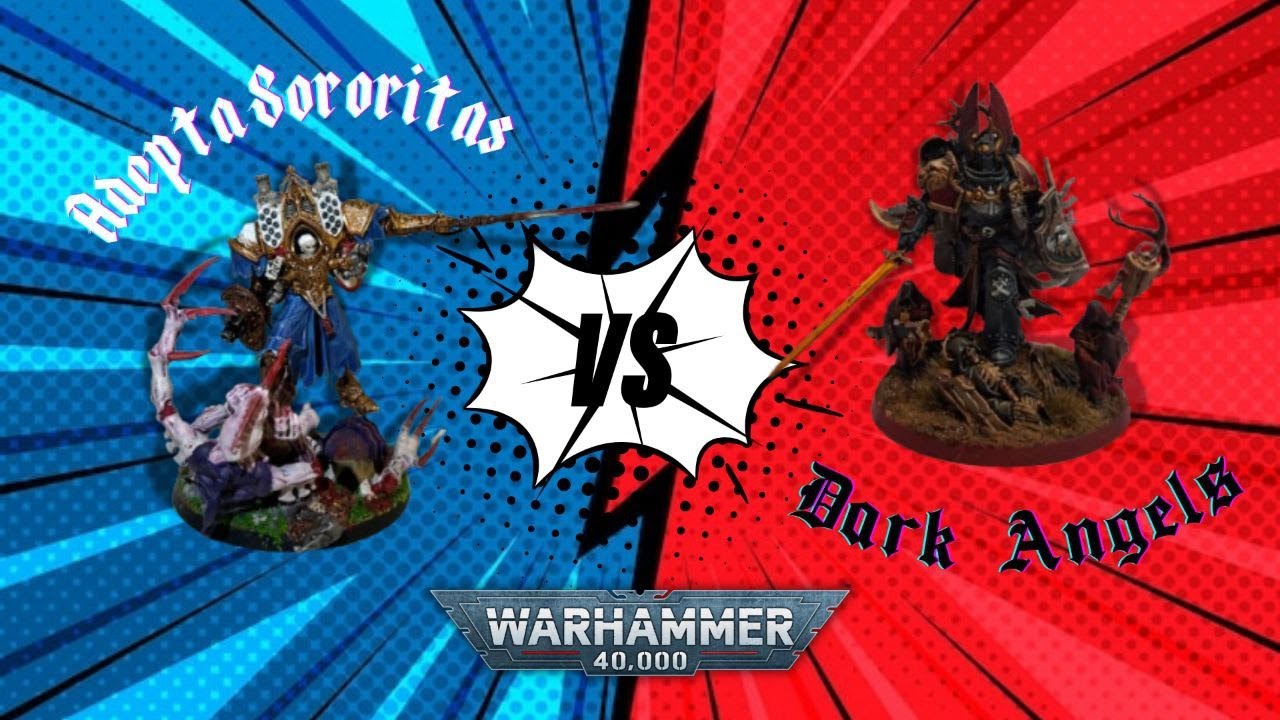 Темные Ангелы VS Адепта Сороритас|Warhammer 40k репорт 1000 очков|Царь Леонид