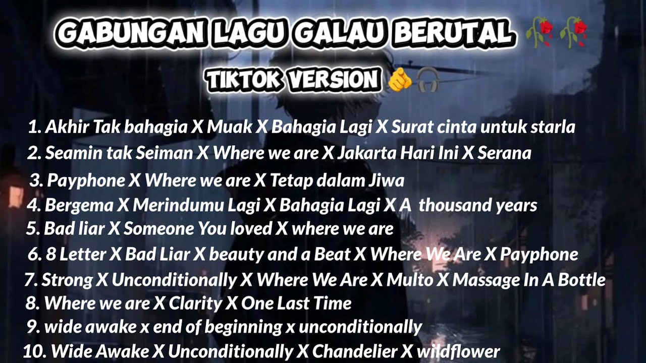 Gabungan Lagu Galau berutal Jadi Satu 🥀🥀 - Akhir Tak Bahagia X Muak X Bahagia Lagi X Surat cinta 