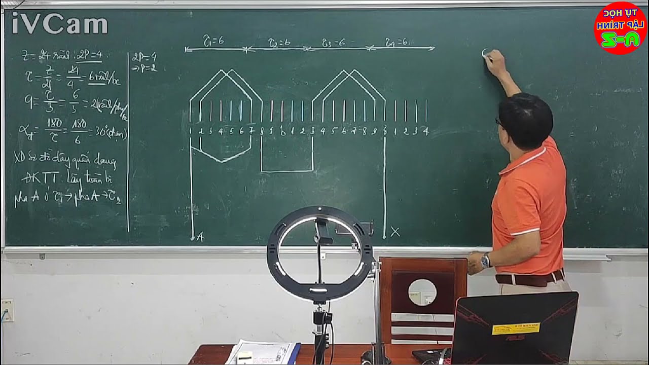 Vẽ sơ đồ dây quấn dạng Đồng khuôn TT ׀ Tải free TL thực hành quấn dây Máy điện ׀ Tự học lập trình!!!