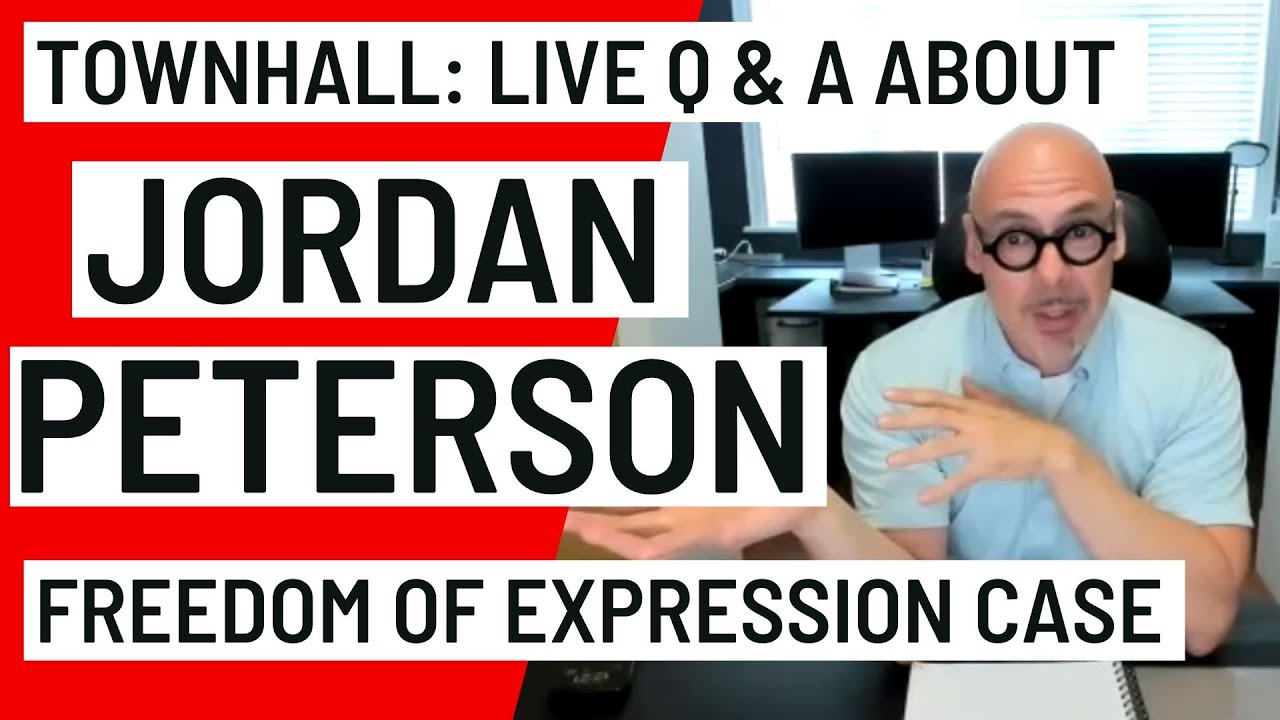 Townhall on Jordan Peterson - CCF Lawyer's take on the freedom of expression fight (plus public Q&A)