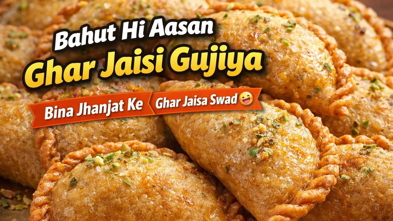 मार्केट जैसी गुजिया घर पर बनाई है वह भी बहुत ही आसान तरीके से ।होली के त्यौहार में बनने वाले गुजिया 