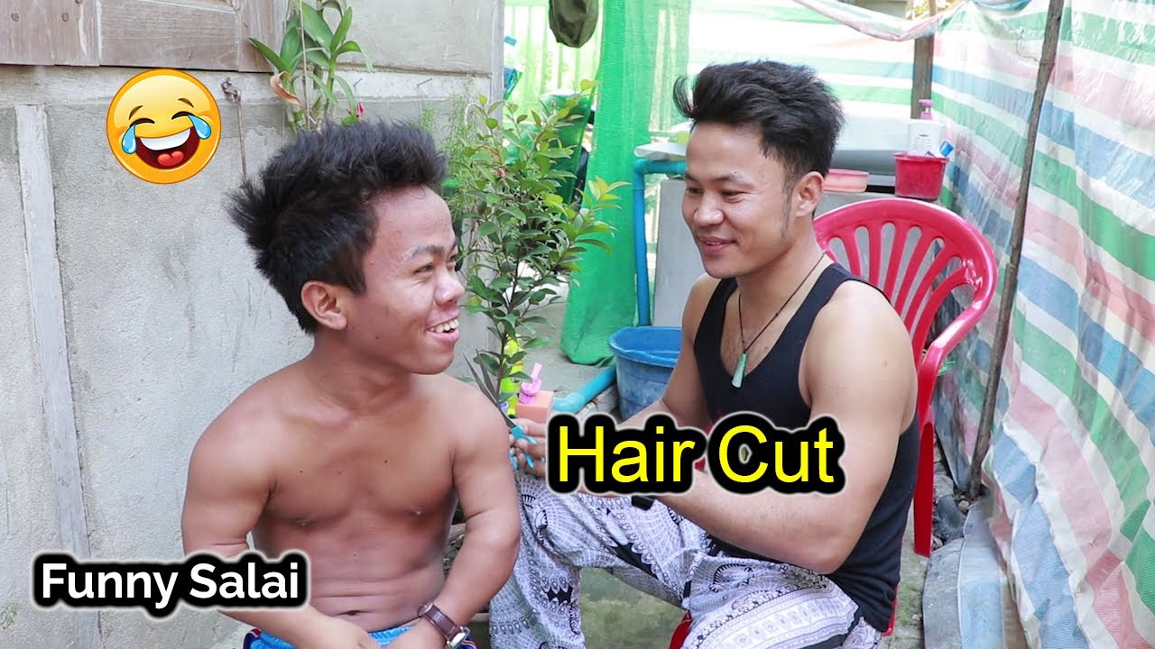 *** Funny Salai - တပည့္ေက်ာ္ကို ဆံပင္ ညွပ္ေပးျခင္း ***