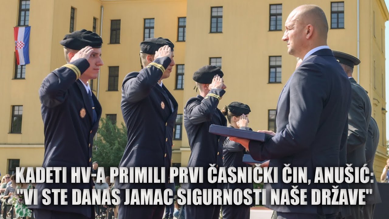 Kadeti HV-a primili prvi časnički čin, Anušić: "Vi ste danas jamac sigurnosti naše države"