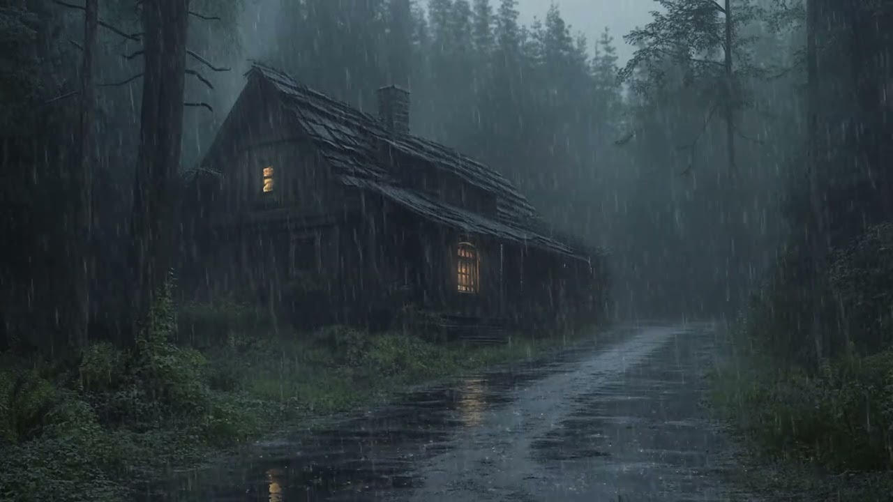 Deep Sleep with Heavy Rain in the Forest | Say Goodbye to Insomnia, Focus with Natural Sounds