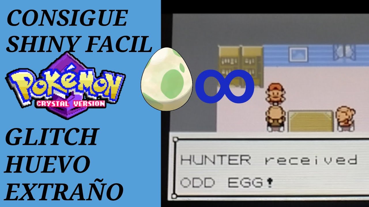 Glitch Huevo raro Infinito para conseguir muchos shiny Pokémon Cristal
