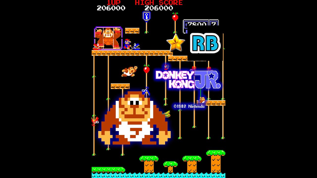1982 [60fps] Donkey Kong Jr. 207200pts