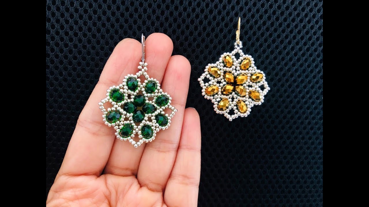 Autumn Beaded Earrings || How to make Beaded Earrings || DIY Beaded Earrings