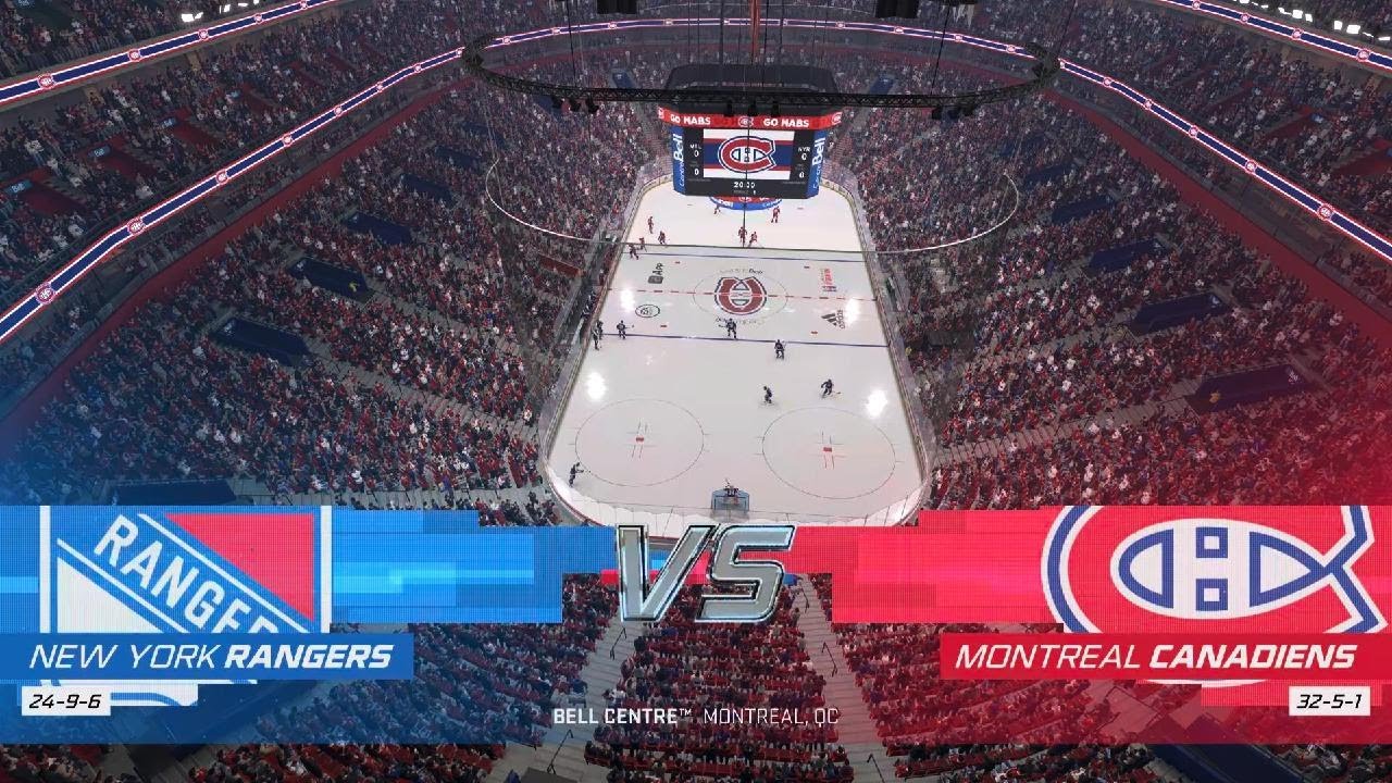 NHL85 New York Rangers at Montreal Canadiens