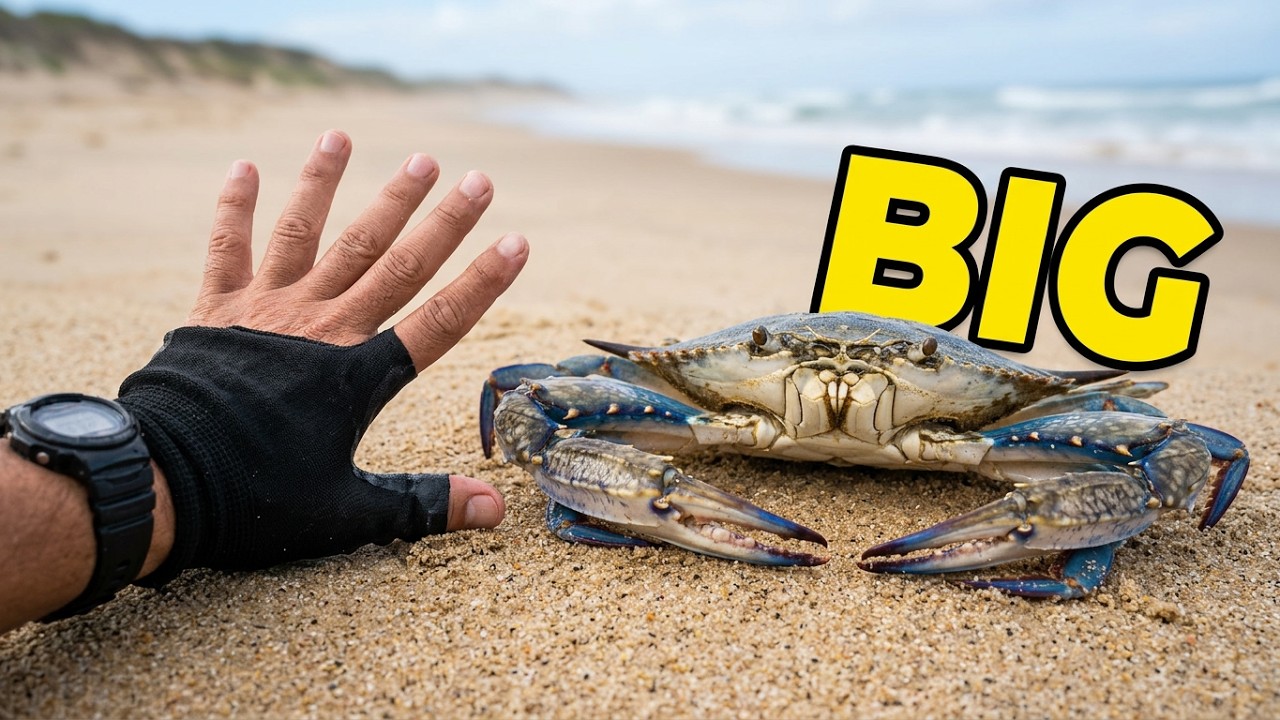 Blue Crab Fishing at the  beach