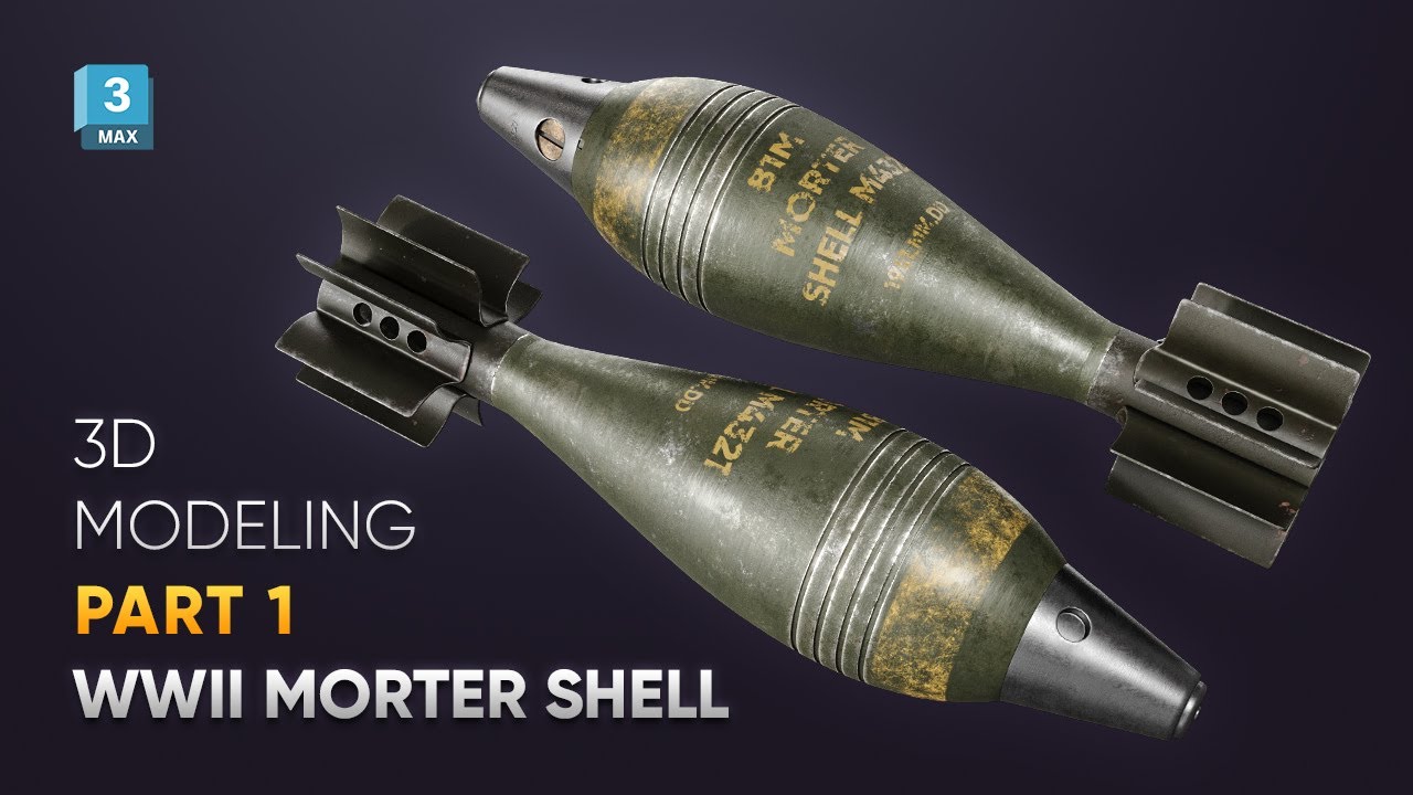 3D WWII Shell Modeling Tutorial Part 1 - 3dsmax