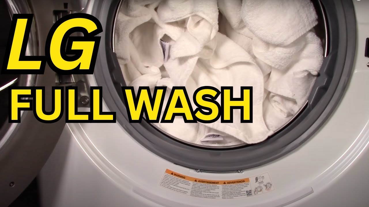 Full Wash: LG WM3500CW HUGE Load of Bath Towels