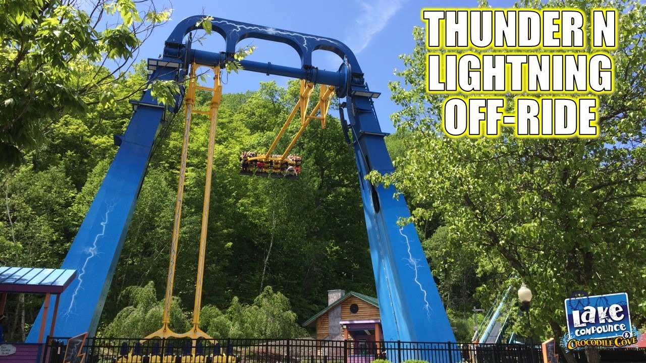 Thunder N Lightning Off-Ride Footage, Lake Compounce S&S Screamin' Swing | Non-Copyright