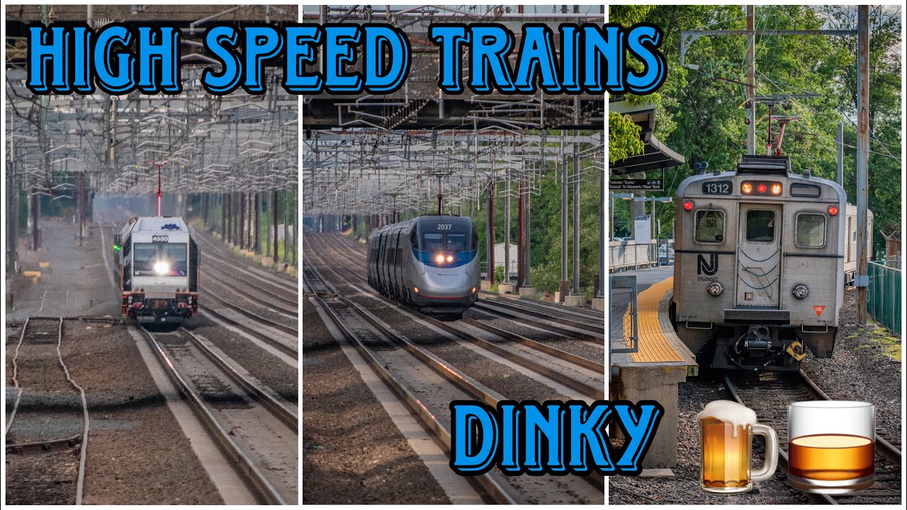 High Speed Amtrak trains Heritage Units, and the Dinky | Princeton Junction 12/26/23
