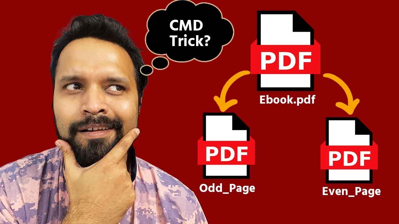 📖 Extract Even & Odd Pages from an eBook into Separate PDFs | CMD Trick 📄✨