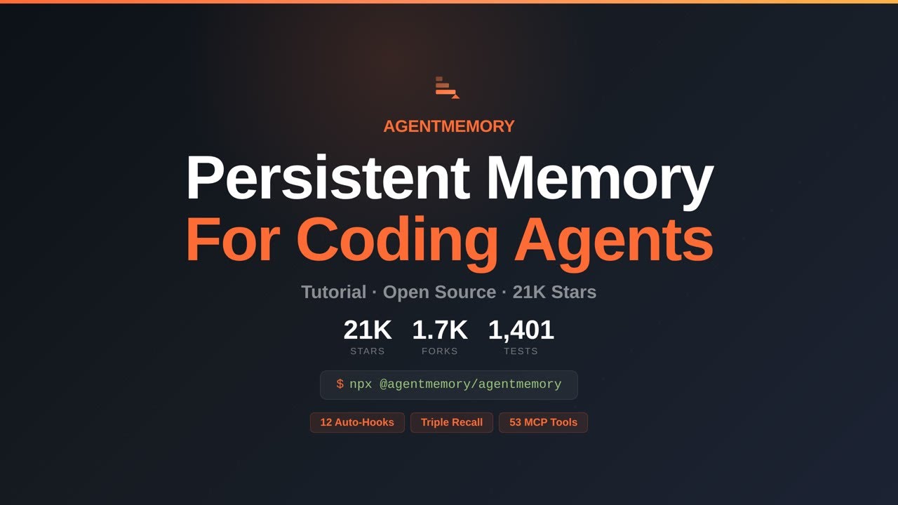 AgentMemory - Persistent Memory for AI Coding Agents Tutorial