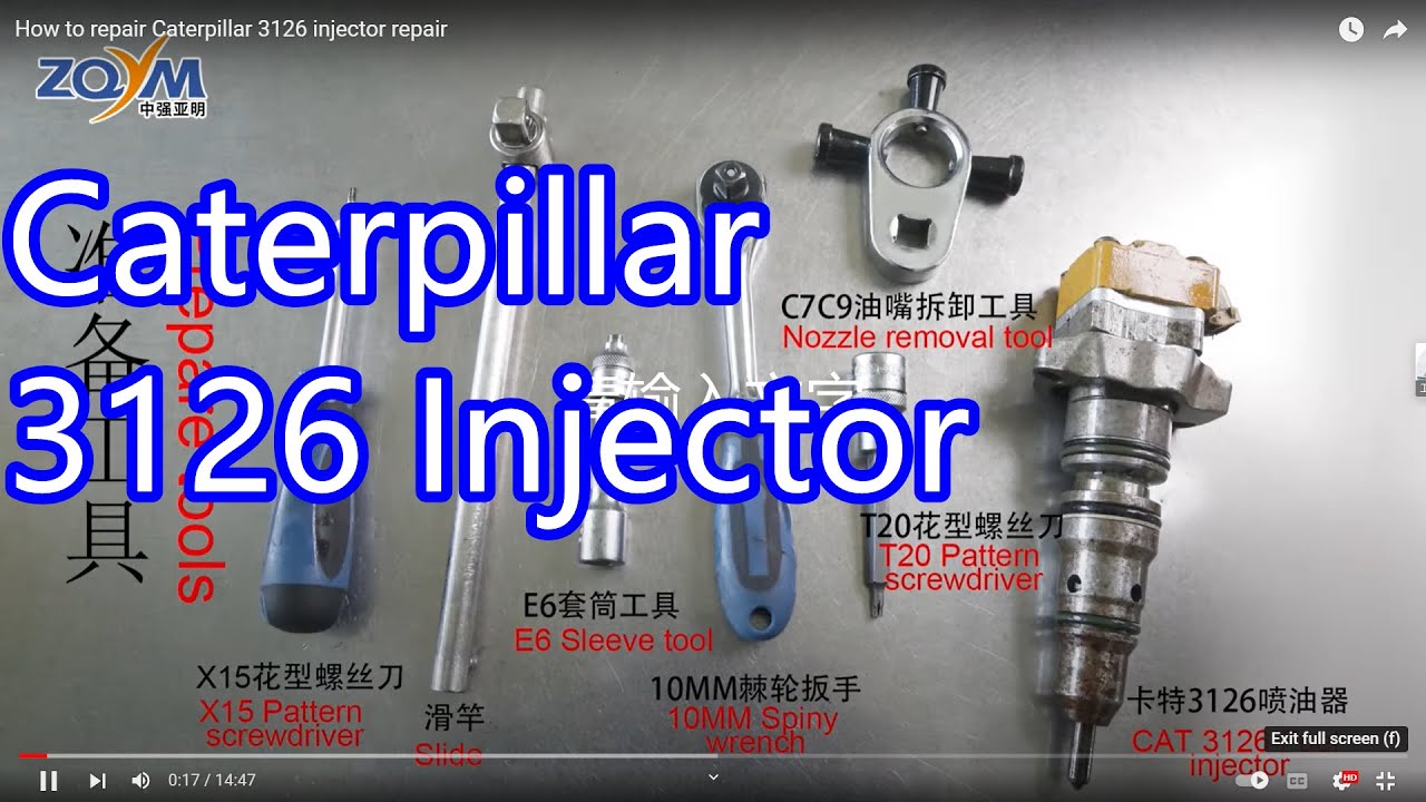 How to repair Caterpillar 3126 injector repair