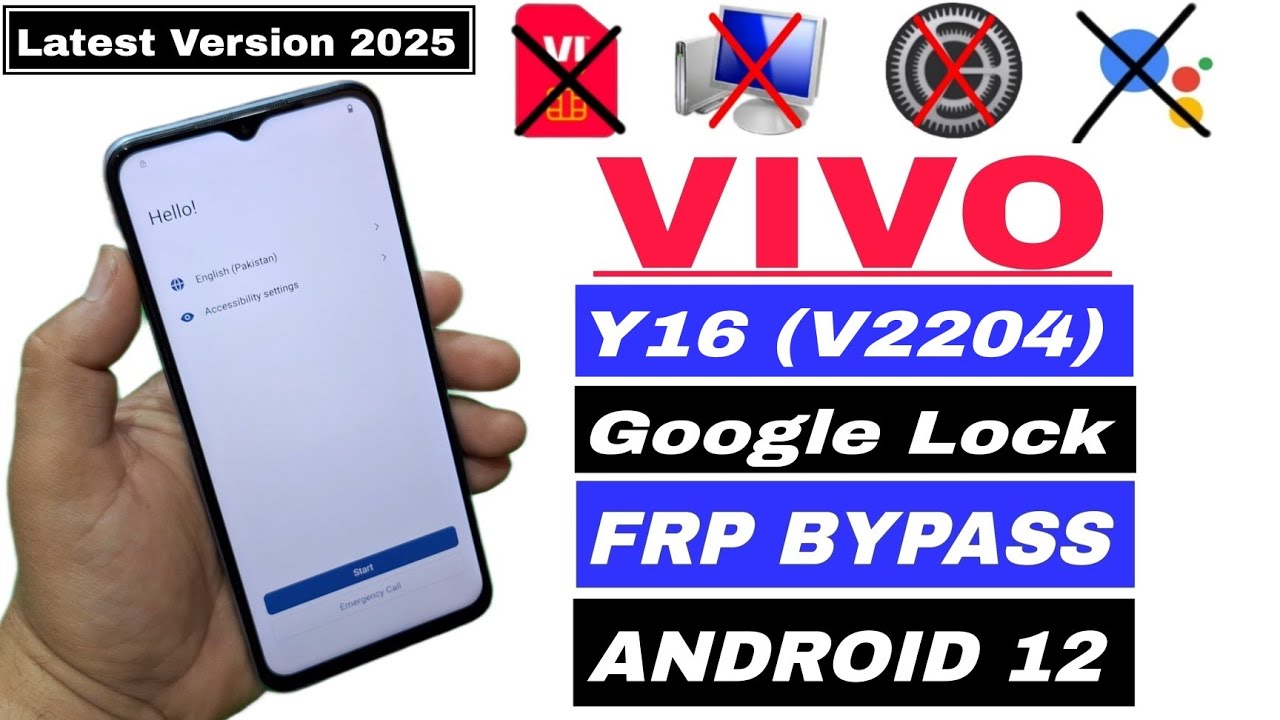 VIVO Y16 FRP Bypass 2025 New Update | VIVO Y16 Google Lock Android 12 | Y16 FRP Settings Not Work