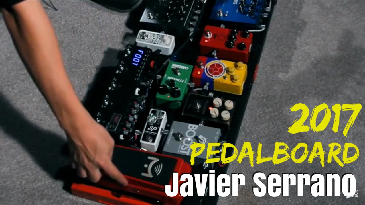 Javier Serrano pedalboard 2017 - DeLuz