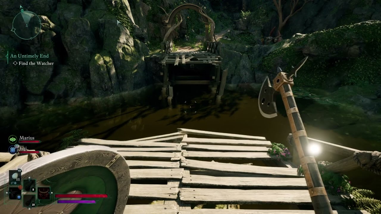 How to get across bridge to find the watcher - An Untimely End (Avowed)