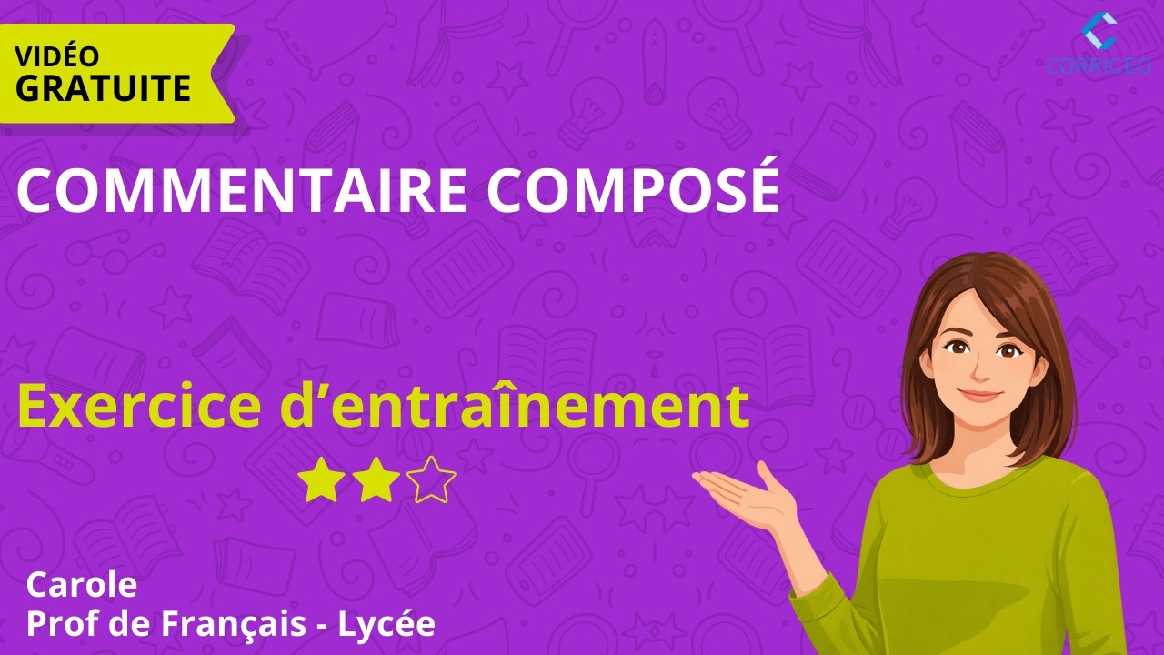 Français seconde/ Exercice difficulté ⭐⭐ - Chapitre 5 : Commentaire composé