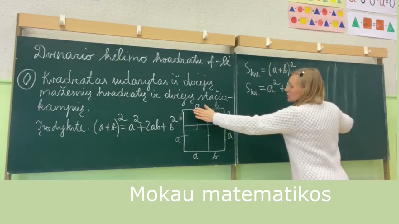8 klasė Dvinario kėlimas kvadratu  iki 235