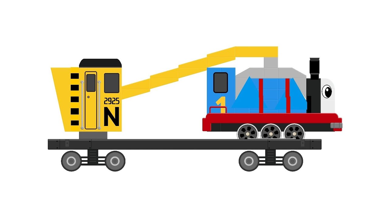 Labo brick train Crane and Thomas#thomasandfriends #thomas #thomasthetrain #train #labobricktrain