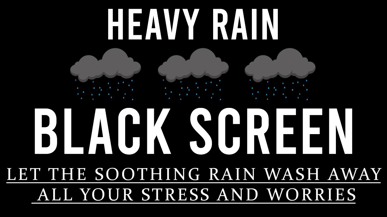 Let Go and Fall Asleep Fast with Soothing Heavy Rain and Gentle Thunder | 12 Hours - No Ads