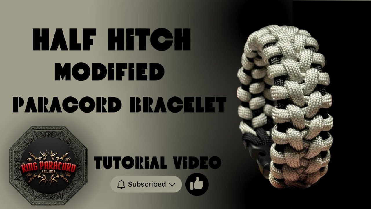 Half Hitch Modified Paracord Bracelet Step by Step Survival Tutorial #paracordbracelet #tutorial
