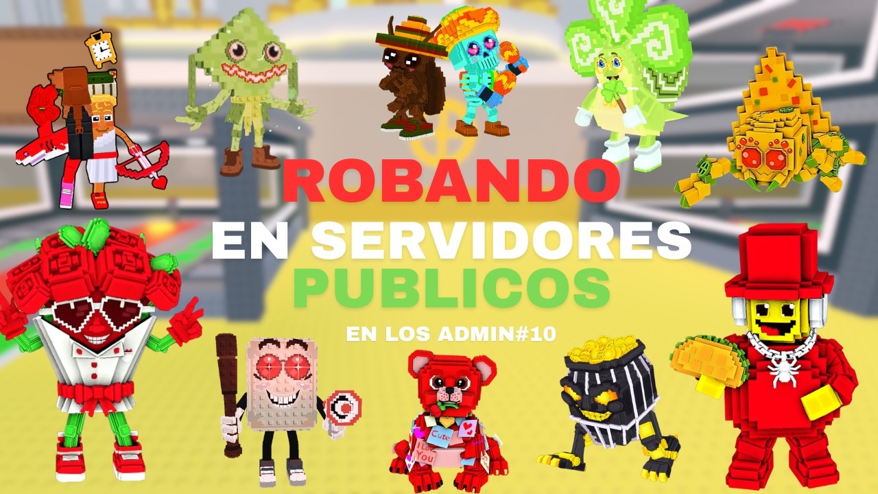 ROBANDO EN SERVIDORES PUBLICOS|ROBLOX STEAL A BRAINOT #10