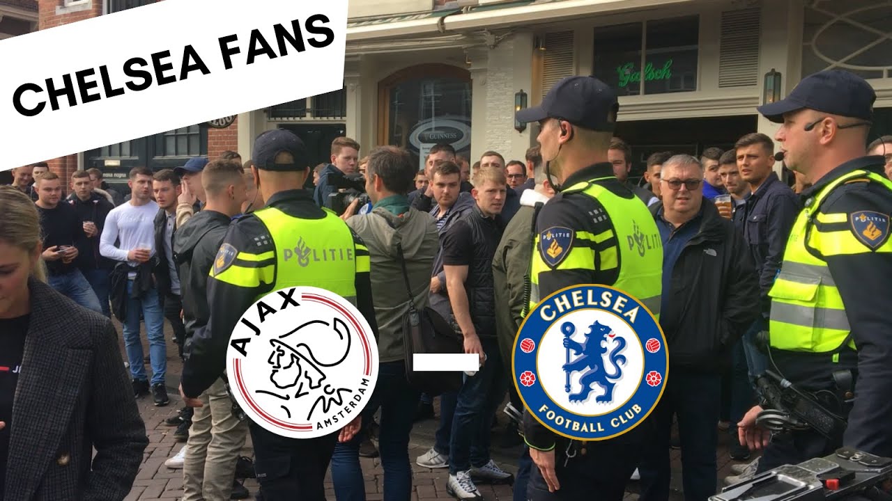 Chelsea fans in Amsterdam! Nice songs from the supporters!
